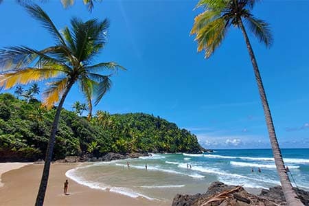Praia e paisagem natural em Itacaré
