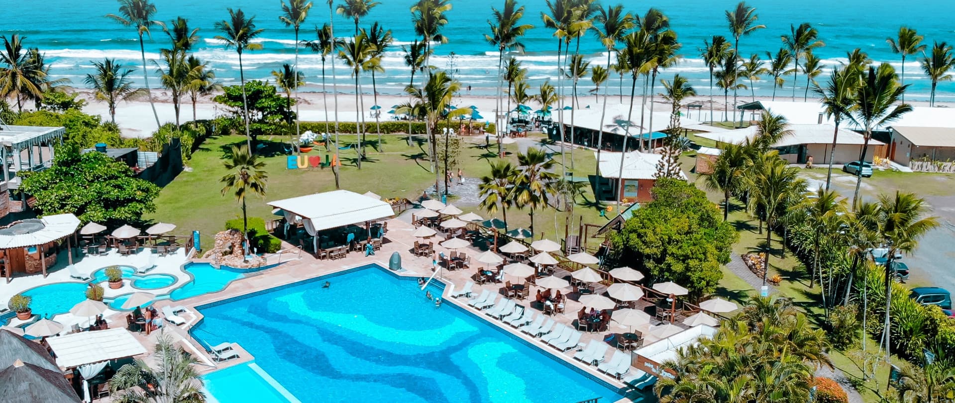 Vista do Jardim Atlântico Beach Resort em Ilhéus