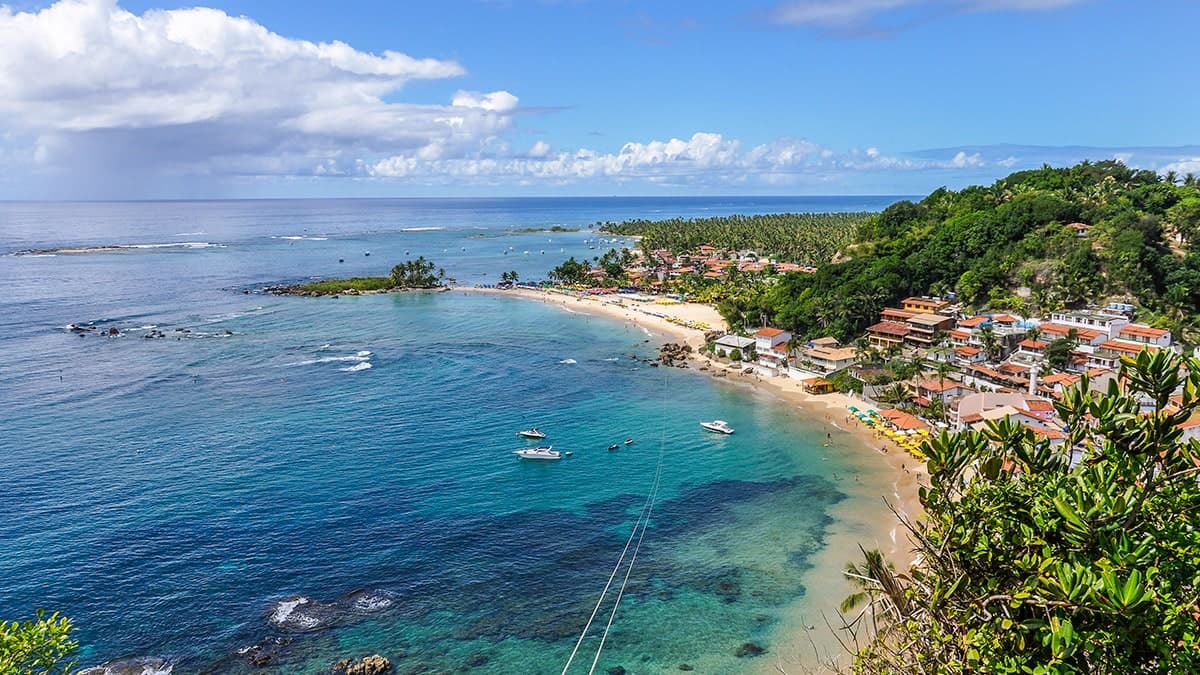 Praia em Morro de São Paulo na Bahia